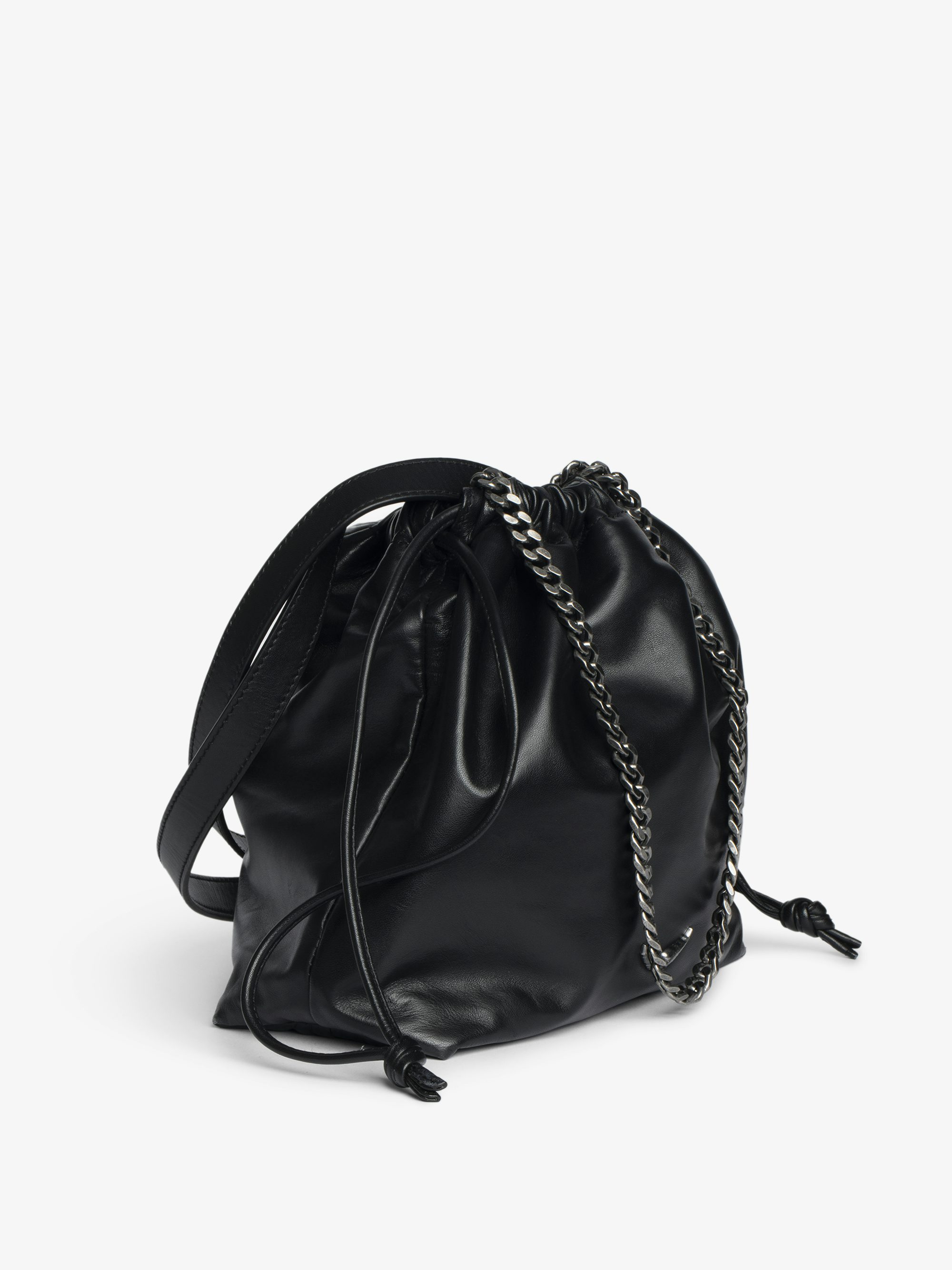 Rock Today Bag - Lambskin leather bag with chain strap and wing signature.